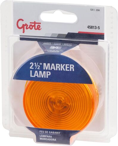 Grote 45813-5 Yellow 2 1/2" Round Clearance Marker Light (Optic Lens) in Saudi Arabia