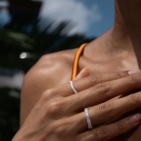 STORYJEWELLERY خواتم من الفضة الإسترليني، خاتم زفاف فضي للنساء، أساور زفاف منحنية للنساء، خواتم مكتنزة، خاتم زركونيا مكعب، هدايا لها in Saudi Arabia