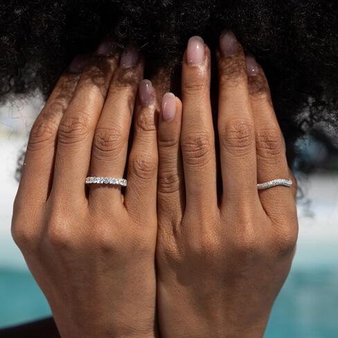 STORYJEWELLERY خواتم من الفضة الإسترليني، خاتم زفاف فضي للنساء، أساور زفاف منحنية للنساء، خواتم مكتنزة، خاتم زركونيا مكعب، هدايا لها in Saudi Arabia