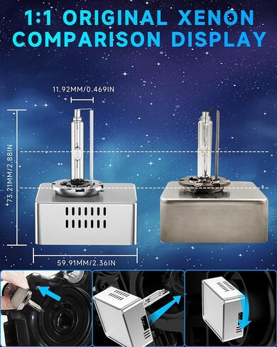 D5S HID Headlight Bulbs Fit for 2016 2017 2018 Chevy Silverado 1500 LT LTZ LS WT 2015-2018 GMC Sierra 1500 2500 3500 HD, High Low Beam Xenon Light, 8000K White Blue, Pack of 2 in Kuwait
