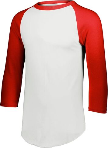 Augusta Sportswear mens Baseball Jersey 2.0 3 4 Sleeve, Athletic Heather/Red, 3X-Large US in Saudi Arabia