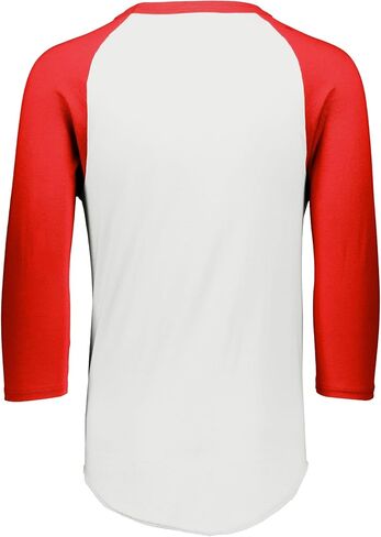 Augusta Sportswear mens Baseball Jersey 2.0 3 4 Sleeve, Athletic Heather/Red, 3X-Large US in Saudi Arabia