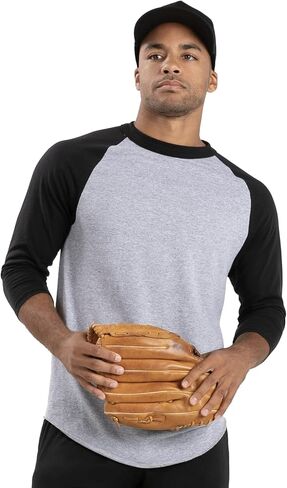 Augusta Sportswear mens Baseball Jersey 2.0 3 4 Sleeve, Athletic Heather/Red, 3X-Large US in Saudi Arabia