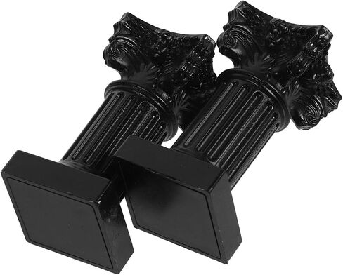 TOYANDONA Greek Column Figurine, 2pcs Classic White Roman Column Cherub Candle Holder Mini Roman Pillar Greek Columns Candlestick Wedding Table Decoration in Saudi Arabia