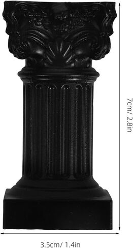 TOYANDONA Greek Column Figurine, 2pcs Classic White Roman Column Cherub Candle Holder Mini Roman Pillar Greek Columns Candlestick Wedding Table Decoration in Saudi Arabia
