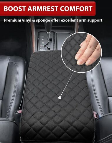 KBH Center Console Armrest Cover for 1998-2005 Lexus GS300 GS400 GS430, Middle Console Protector, Arm Rest Lid Cushion Cover, Anti-Scratch, Black in Saudi Arabia