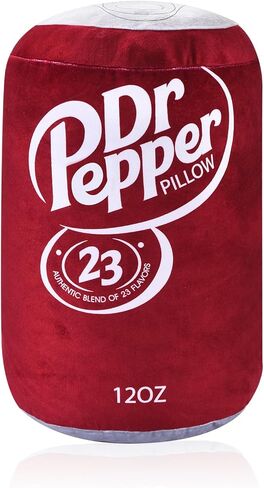 Doctor Pepper Pillow - Soda Can Stuffed Pillow - Soft Polyester Fabric, 18 inches - Cute and Fun Design, Red - Perfect for Home Decor, Gifts,, RMKAPILLOW-008 in Saudi Arabia