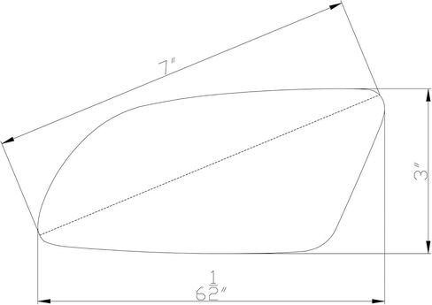 APA Replacement Mirror Glass with Adhesive Pads for 1982-1996 CAMARO CORVETTE FIREBIRD MONTE CARLO FIERO EL CAMINO Driver Left Side in Saudi Arabia
