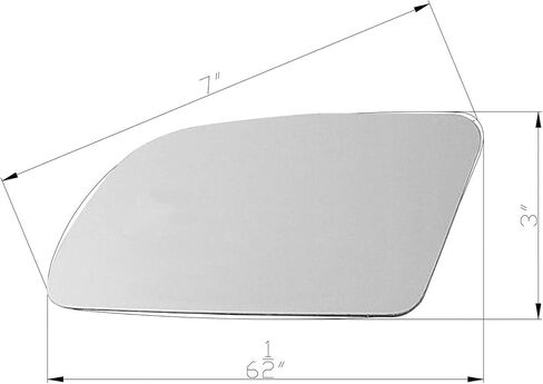 APA Replacement Mirror Glass with Adhesive Pads for 1982-1996 CAMARO CORVETTE FIREBIRD MONTE CARLO FIERO EL CAMINO Driver Left Side in Saudi Arabia