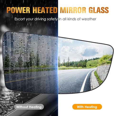 Passenger Right Side Heated Lower Mirror Glass Fits for 2015 2016 2017 2018 2019 2020 2021 2022 Ford Transit T150 T250 T350 HD Replacement for BK3Z17K707B in Saudi Arabia