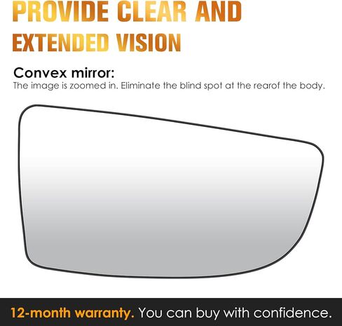 Passenger Right Side Heated Lower Mirror Glass Fits for 2015 2016 2017 2018 2019 2020 2021 2022 Ford Transit T150 T250 T350 HD Replacement for BK3Z17K707B in Saudi Arabia