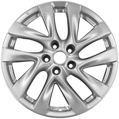 حافة عجلة من الألومنيوم مقاس 18 × 7.5 بخمسة قضبان حلزونية مزدوجة فضية معدنية متوسطة - تمت استعادة المصنع لتتوافق مع سيارة إنفينيتي JX 2013 - ملاءمة تامة - استبدال مباشر in Saudi Arabia