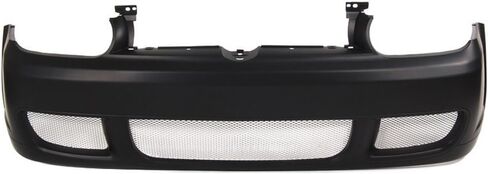 IKON MOTORSPORTS Front Bumper Cover Compatible With 1999-2005 Volkswagen Golf Mk4 R32 Style Unpainted Steel Mesh Cover Guard Protection Conversion Factory Replacement Body Kit, 2000 2001 2002 2003 in Saudi Arabia