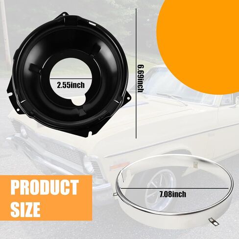 Suitable for Chevrolet headlight buckle and installation bucket kit, with stainless steel sealing beam ring and hardware in Saudi Arabia