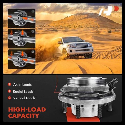A-Premium 2 x Front Wheel Bearing and Hub Assembly with ABS & 8-Lug Compatible with Ford F-250 Super Duty 2013-2016, F-350 Super Duty 2013-2016, F-450 Super Duty 2011-2016 in Saudi Arabia