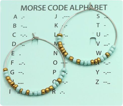 الفولاذ المقاوم للصدأ مورس كود هوب أقراط للنساء أفضل الأصدقاء هدايا ملهمة للفتيات في سن المراهقة عيد الميلاد الأزواج المسافة مطابقة المجوهرات in Kuwait