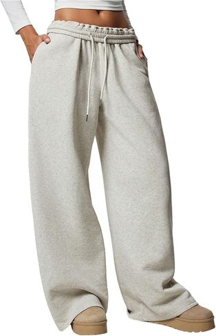 GORGLITTER Women's Wide Leg Sweatpants Low Rise Baggy Pants Y2k Athletic Workout Gym Sweatpants in Saudi Arabia