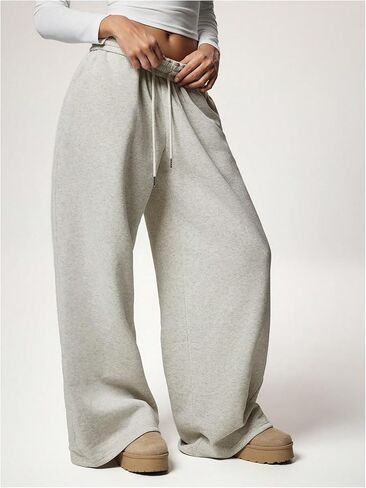 GORGLITTER Women's Wide Leg Sweatpants Low Rise Baggy Pants Y2k Athletic Workout Gym Sweatpants in Saudi Arabia