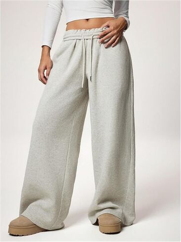 GORGLITTER Women's Wide Leg Sweatpants Low Rise Baggy Pants Y2k Athletic Workout Gym Sweatpants in Saudi Arabia