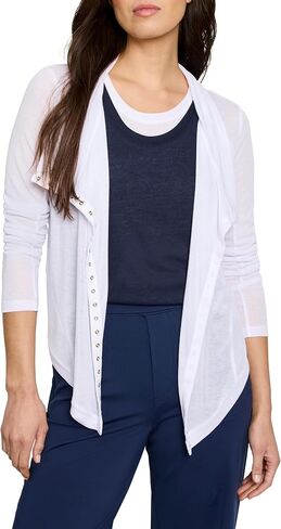 NIC+ZOE Women's Gauzy Snap Front Cardigan in Kuwait