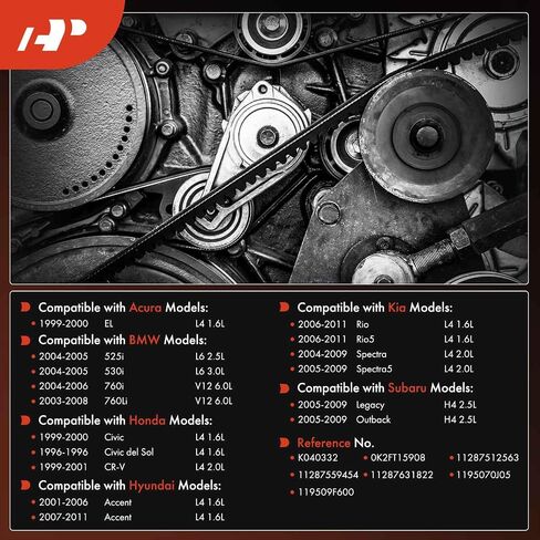 A-Premium Engine Serpentine Drive Belt Compatible with Honda Civic CR-V CRV & Acura EL & Kia Rio Rio5 Spectra Spectra5 & Subaru Legacy Outback & BMW 525i 530i 760i 760Li in Saudi Arabia