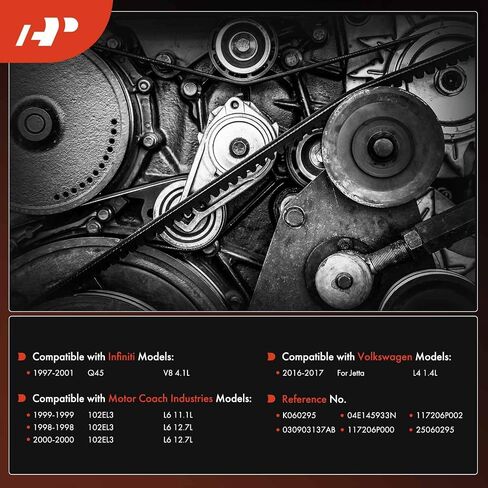 A-Premium Engine Serpentine Drive Belt Compatible with Volkswagen Jetta 2016-2017 & Infiniti Q45 1997-2001 & Motor Coach Industries 102EL3 1998-2000, 1.4L 4.1L 11.1L 12.7L in Saudi Arabia