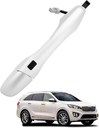Rear Right Door Handle w/End Cap Cover, Compatible with 2016-2020 Kia Sorento, Chrome Exterior Rear Right Passenger Side Door Handle, Replace# 82661-C5010, 83662-C5010, Outside Outer Right Handle Part in Saudi Arabia