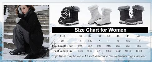 أحذية نسائية للشتاء الدافئ مقاومة للماء أحذية ثلج مريحة للطقس البارد أحذية معزولة لمنتصف الساق in Kuwait