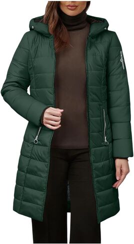 Winter Coats for Women 2025 Sherpa Fleece Lined Long Puffer Down Jackets Plus Size Warm Thicken Parkas with Hood in Saudi Arabia