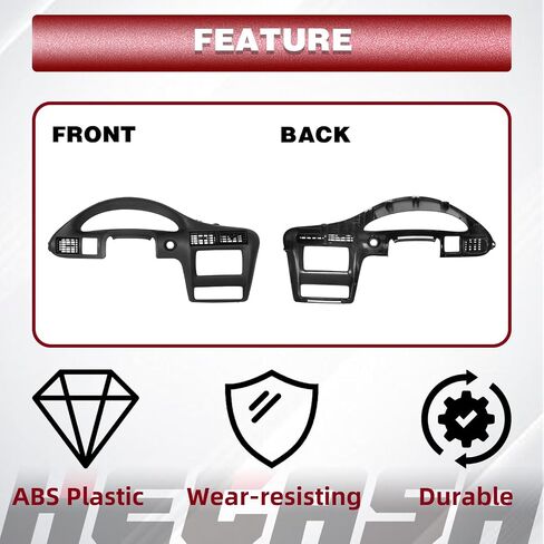 HECASA Dash Panel Replacement Compatible with 2000 2001 2002 2003 2004 2005 Chevy Cavalier Instrument Panel Cover Dash Board Black for Part Number 22698064 in Saudi Arabia