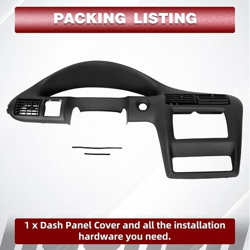 HECASA Dash Panel Replacement Compatible with 2000 2001 2002 2003 2004 2005 Chevy Cavalier Instrument Panel Cover Dash Board Black for Part Number 22698064 in Saudi Arabia