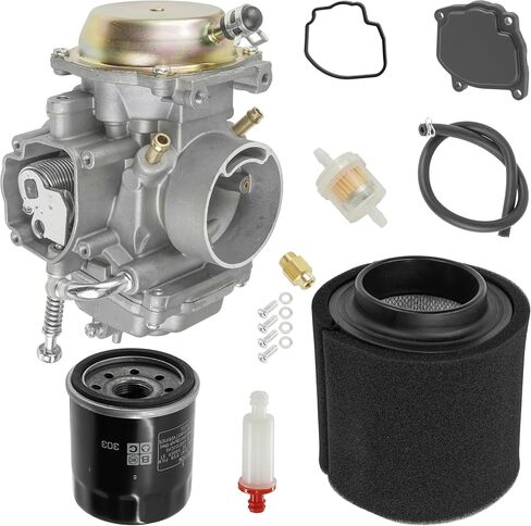 Caltric Air & Fuel Filter W/Carburetor Compatible with Polaris Hawkeye 300 2X4 4x4 2006-2010 / Sawtooth 200 2006-2007 in Saudi Arabia