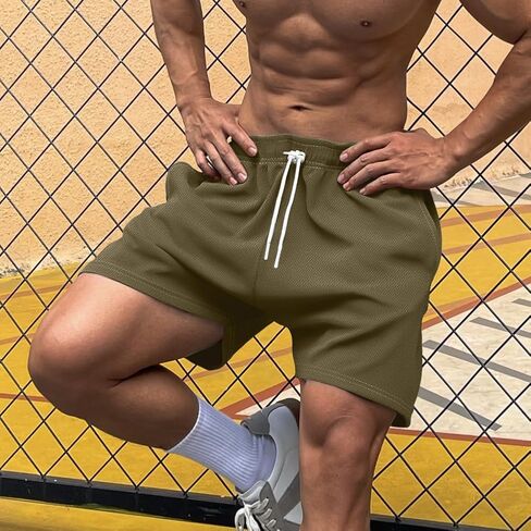 Men's Athletic Running Shorts Lightweight Basic Sports Basketball Gym Shorts with Pockets in Saudi Arabia