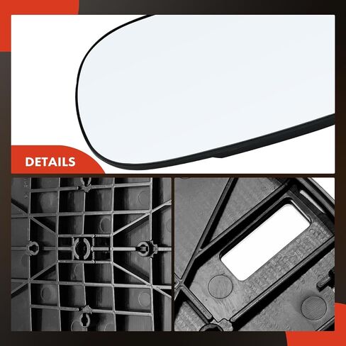 A-Premium Right Passenger Side Non-Heated Mirror Glass w/Backing Plate - Compatible with Ford F-150 1997-2003, F-150 Heritage 2004, F-250 1997-1999, Expedition 1997-2002 & Lincoln Navigator 1998-2002 in Saudi Arabia