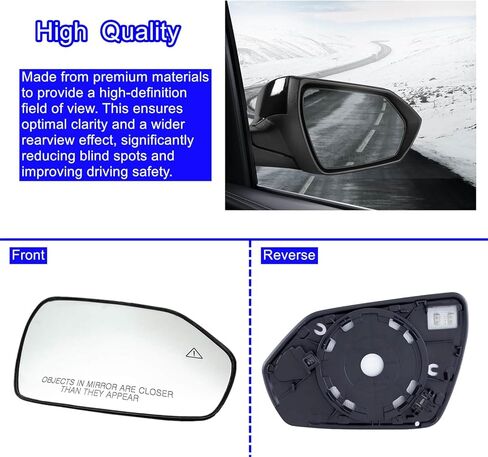 Heated Passenger Side Mirror Glass for Hyundai Elantra 2021-2023, Right Side Rearview Mirror with Blind Spot Detection, Replaces 87621-AB040 87621-AB060 87621-AA070 87621-AA160 87621-AA180 in Saudi Arabia