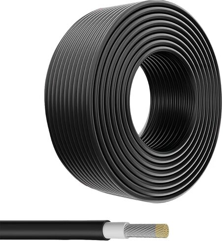 Solar Panel Wire, 2X 50ft (Black+Red) 10AWG Tinned Copper Extension Cable for Solar Panel Off Grid Solar System Outdoor Automotive RV Boat in Saudi Arabia
