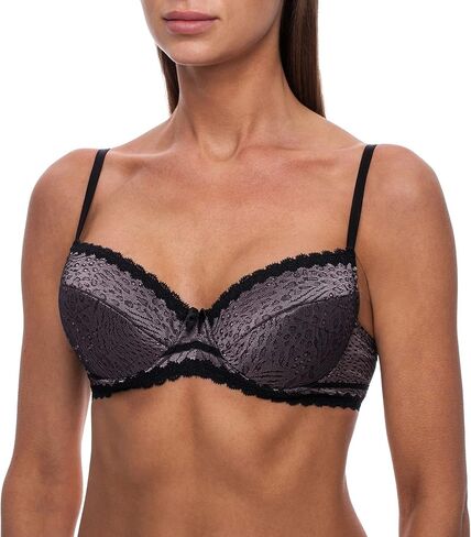 frugue Women's Push-Up Padded Lace Plunge Underwire T-Shirt Bra in Kuwait