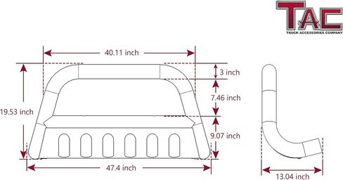 TAC Bull Bar متوافق مع 2024-2025 Toyota Tacoma Pickup Truck 3 "الفولاذ المقاوم للصدأ المصد الأمامي مصبغة الحرس فرشاة الحرس in Saudi Arabia