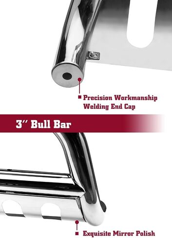 TAC Bull Bar متوافق مع 2024-2025 Toyota Tacoma Pickup Truck 3 "الفولاذ المقاوم للصدأ المصد الأمامي مصبغة الحرس فرشاة الحرس in Saudi Arabia
