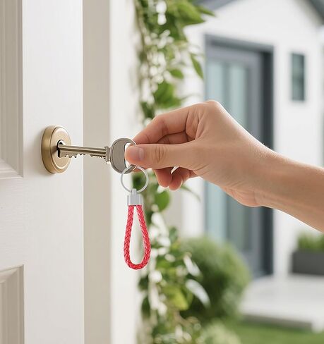 9 قطع من سلسلة المفاتيح الجلدية المضفرة، سلسلة مفاتيح جلدية مضفرة منسوجة يدويًا لمفاتيح السيارة، إكسسوارات أنيقة للرجال والنساء، هدايا مثالية لأعياد الميلاد والكريسماس in Kuwait