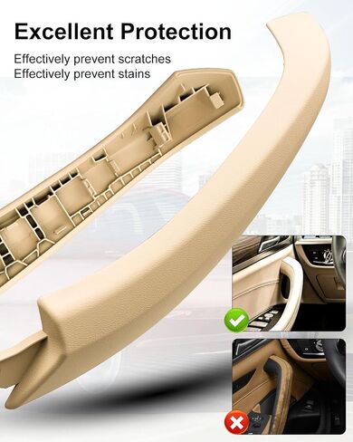 Door Handle Covers Fit for BMW X3 G01 X4 G02 F97 F98 2018 2019 2020 2021, Door Pull Handle Cover Right Passenger Side Beige in Saudi Arabia