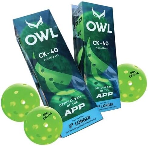 OWL Sport, Pickleball Balls, CK-40 Pickleball (Pack of 3) - Last 3X Longer, Outdoor Pickleball Ball in Saudi Arabia
