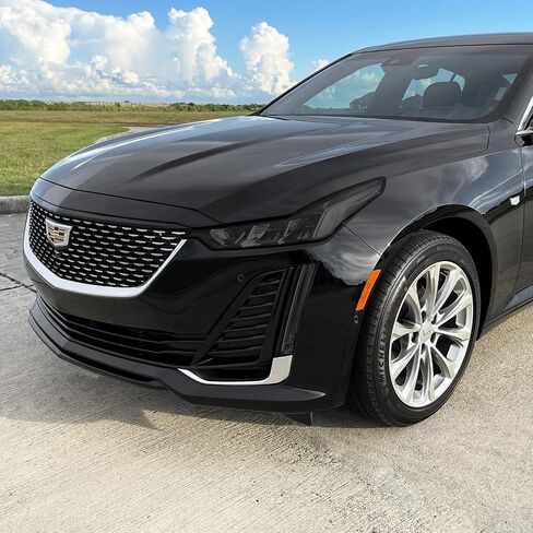 SlicKMod PreCut Vinyl SmoKe Tint for 2020-2022 Cadillac CT5 Headlight (1. Headlight, 20 percent DarK SmoKe) in Saudi Arabia