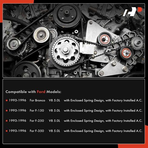 A-Premium Engine Serpentine Drive Belt Kit Compatible with Ford Cars - F-150 F150, F-250 F250, F-350 F350, Bronco, 1993 1994 1995 1996 - OHV 5.0L in Saudi Arabia