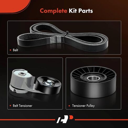 A-Premium Engine Serpentine Drive Belt Kit Compatible with Ford Cars - F-150 F150, F-250 F250, F-350 F350, Bronco, 1993 1994 1995 1996 - OHV 5.0L in Saudi Arabia