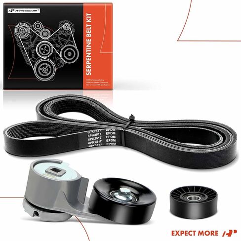A-Premium Engine Serpentine Drive Belt Kit Compatible with Ford Cars - F-150 F150, F-250 F250, F-350 F350, Bronco, 1993 1994 1995 1996 - OHV 5.0L in Saudi Arabia