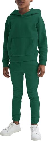Haloumoning Boys 2 Piece Outfits Sweatsuits Long Sleeve Pullover Hoodie and Sweatpants Tracksuit Set 5-14 Years in Saudi Arabia