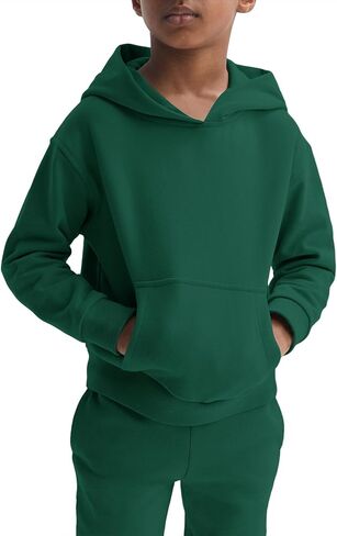 Haloumoning Boys 2 Piece Outfits Sweatsuits Long Sleeve Pullover Hoodie and Sweatpants Tracksuit Set 5-14 Years in Saudi Arabia