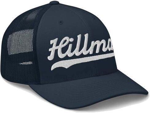Hillman Hat Hillman Trucker Hat Baseball Script Embroidered Cap Vintage Sports Mesh Swoosh Gift Souvenir Headwear MI MN in Saudi Arabia