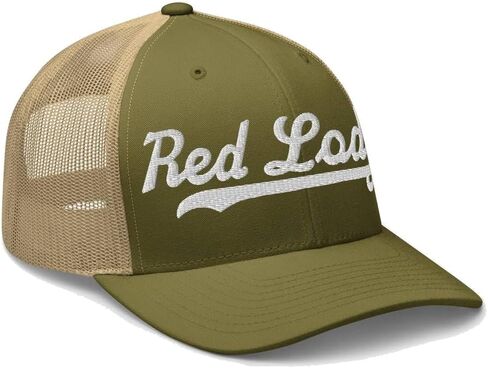 Red Lodge Hat Red Lodge Trucker Hat Baseball Script Embroidered Cap Vintage Sports Mesh Swoosh Gift Souvenir Headwear MT in Saudi Arabia